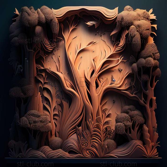 3D model fantasy forest (STL)